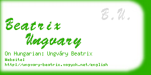 beatrix ungvary business card
